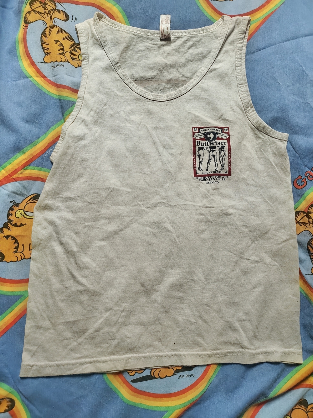 Vintage Buttwiser Cabo San Lucas Parody Tank Top Size M Y2K Spring Break Novelty